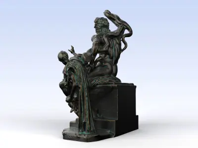 Laocoon and his sons convenient parts 3D print model