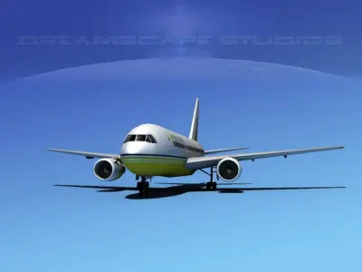 Boeing 767-100 Royal Brunei 3D model