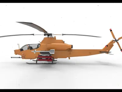 Bell AH 1Z Orange 3D model