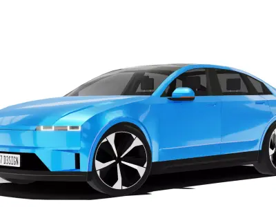 Sedan Low-poly 3D model