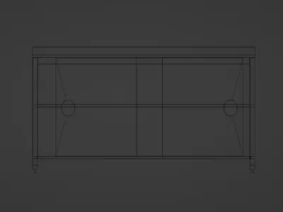 Commercial Workbench With Door 3D model