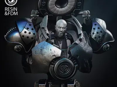 Wicked Marvel Iron Monger Bust Tested for 3D printing 3D print model