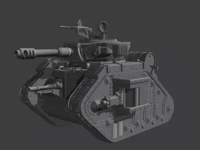 Custom leman russ imperial guard main battle tank 3D model
