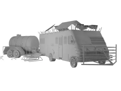 Fleetwood Bounder 1986 Zombi Apocalypse 3D model