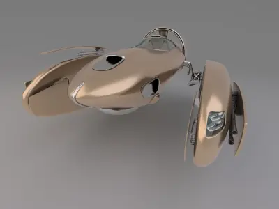 Space racer ship Free 3D model