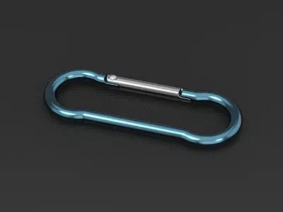 Carabiner 5 model as prop for 3D rendering 3D model