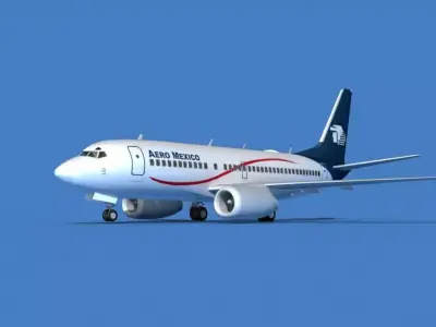 Boeing 737 MAX 7 Aero Mexico 3D model