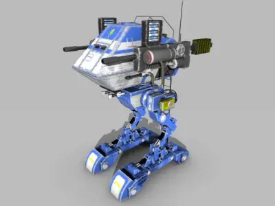 Death Walker Mech Blue 3D model
