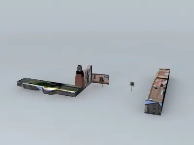 Clock and Church of San Rafael 3D model