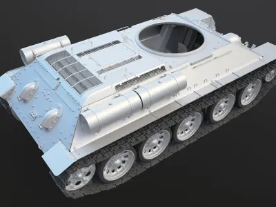 T-34 Tank Chassis High-Poly 3D model
