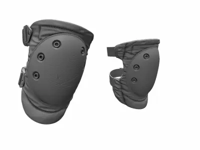 Military Knee Pad - High Poly 3D model
