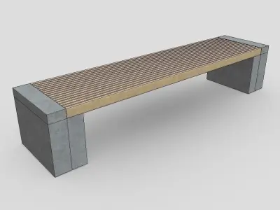 CC0 - Bench Free low-poly 3D model