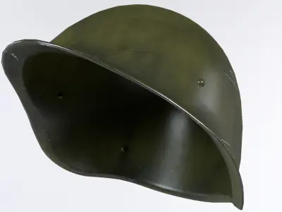 Soviet Word War Helmet Low-poly 3D model