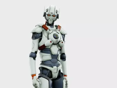 CYBORGTOPIA B-16  Rigged for Unreal Engine - Unity - MIXAMO 3D model