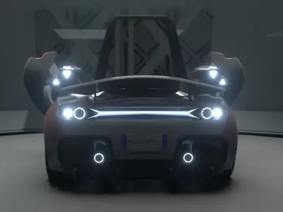 scifi weapon vehicle Low-poly 3D model