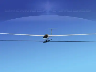 DG-400 15-Metre Motorglider Unmarked 3D model