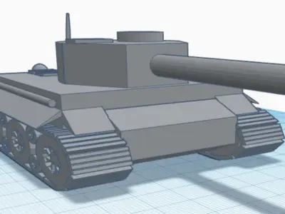 Cartoonish Tank 3D print model