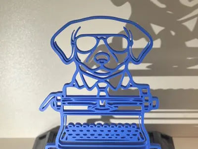 Psychedelic Dog Door Topper STL Hunter S Thompson Salvador Dali 3D print model