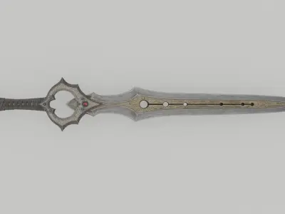 Highly Detailed Ornate Fantasy Sword 3D model