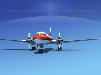 Convair CV-580 Gem State Air 3D model