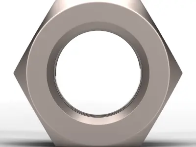 Hex Nut Low-poly 3D model