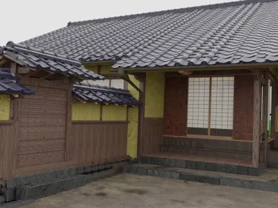 Actual Samurai house 18C in Japan 3D model