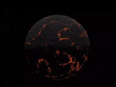 Lava Planet 3D model purchase