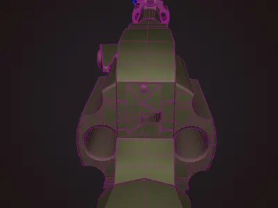 Medieval Gun Low-poly 3D model