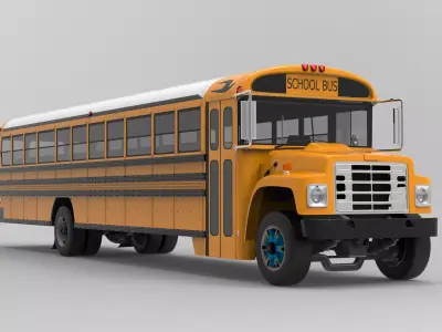 Blue Bird International S1800 School Bus 3D model