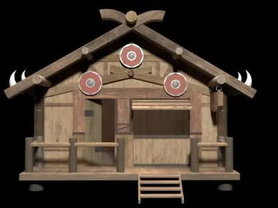 Viking smithy Free low-poly 3D model