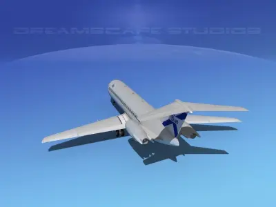Douglas DC-9-40 Jet Blue 3D model