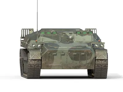 All-terrain vehicle MTLB Low-poly 3D model