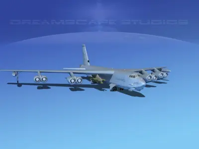 Boeing B-52G Stratofortress V04 3D model