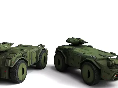 Apc755 Rigged Armored Personnel Carrier 3D Model  3D model