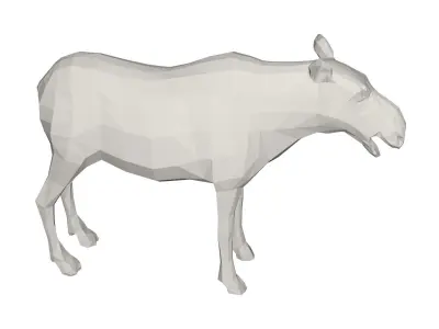Mosse Wild animal Low-poly 3D model