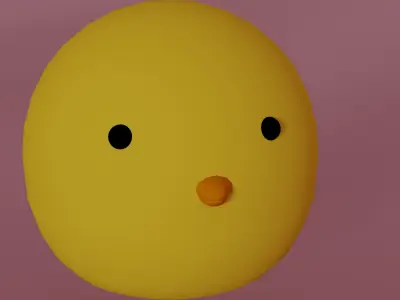 Stylized Cartoon Chicken and Chicks Free 3D model