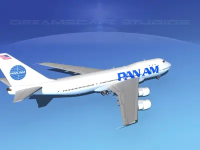 Boeing 747-100 Pan Am 2 3D model