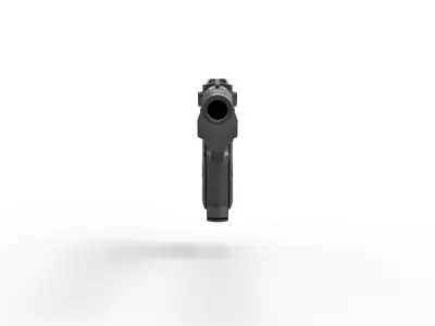 Pistol Desert Eagle 50 AE Magnum 10 inches barrel 3D model