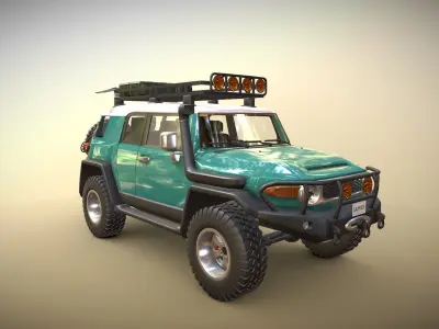 FJ cruiser Offroad Low-poly 3D model