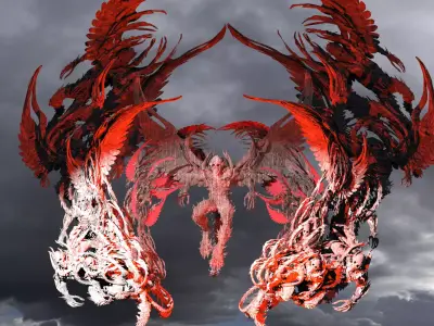 Dantes Inferno Dark legion Kitbash 3D model