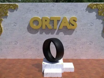 ORTAS TIRE NO 34 GAME READY Low-poly 3D model