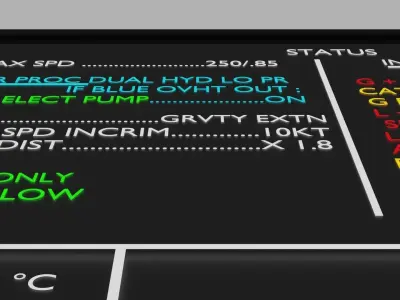 Third Electronic centralised aircraft monitoring 3D model