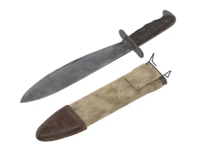 Bolo Knife Low-poly 3D model