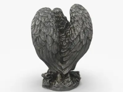 PRAYING ANGEL Low-poly 3D model