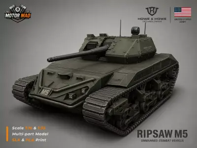 Ripsaw M5 Unmanned Ground Vehicle UGV  3D print model