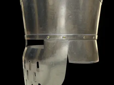 Flat top Helmet Low-poly 3D model