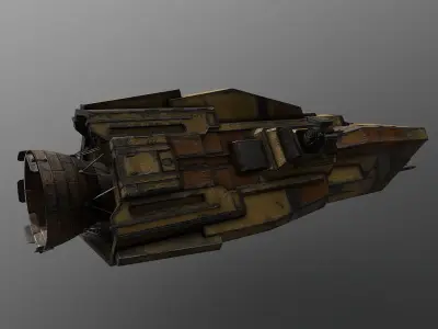 42Scipio-Africanus star wars spaceship Low-poly 3D model