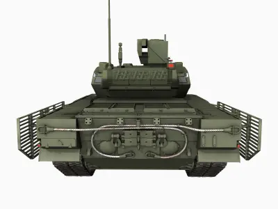 T-14 Armata Russian MBT Game Model PBR Low-poly 3D model