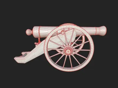Pirate Ship Cannon 3D model
