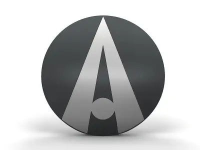 Ariel logo 3D model